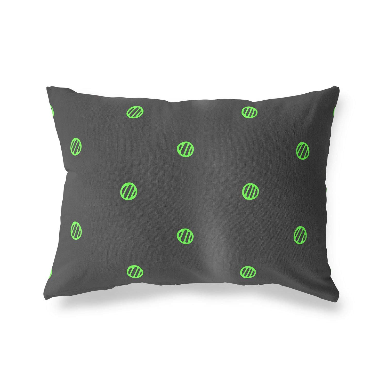 Bonamaison Decorative Cushion Cover Neon Green & Fume, Throw Pillow Covers, Home Decorative Pillowcases for Livingroom, Sofa, Bedroom, Size: 35x50 Cm - Designed and Manufactured in Turkey