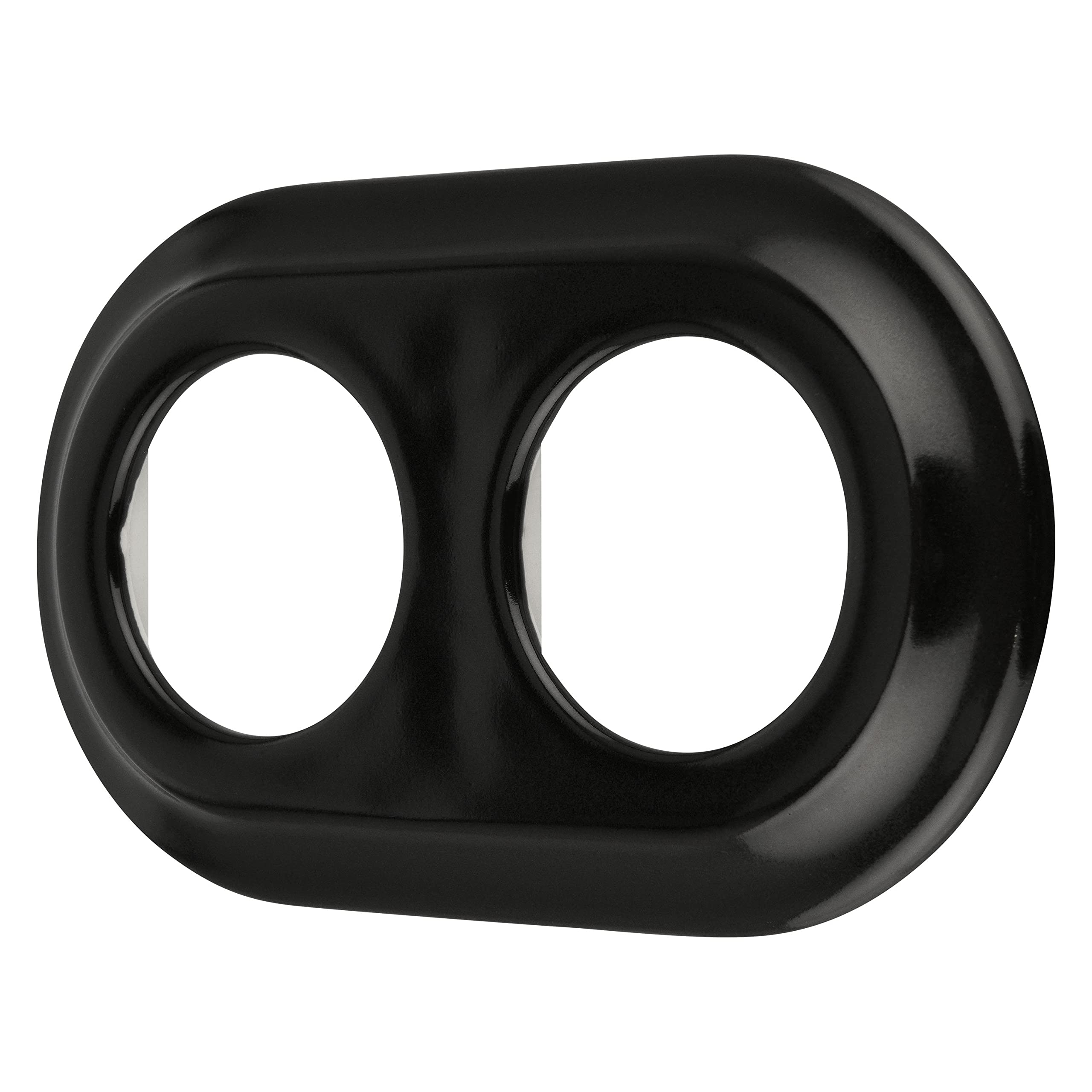 PR1 Series Porcelain Retro Frame Double Socket Black