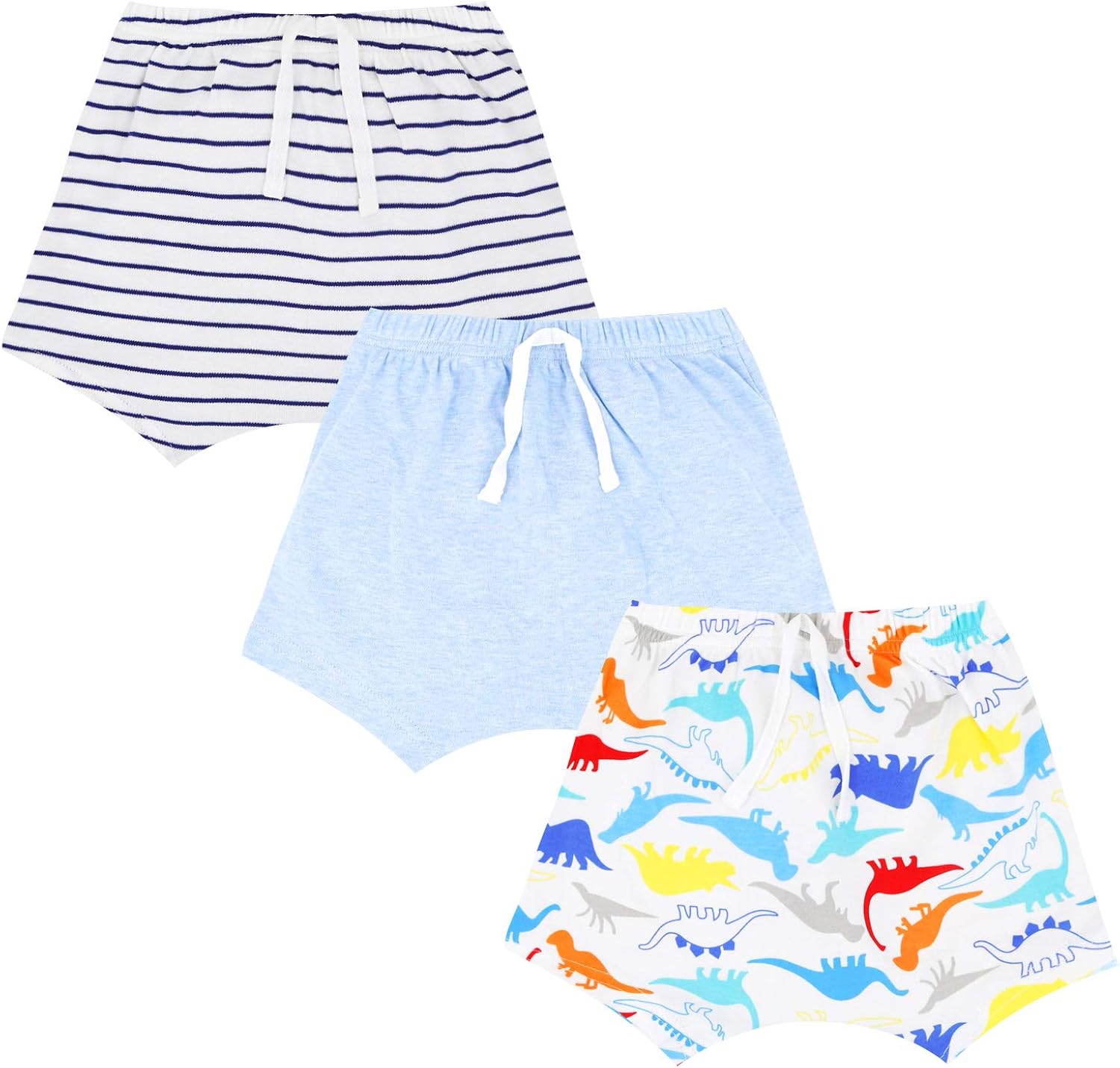 mini eggs Baby Boys/Girls Shorts 3 Pack Cotton Pull On Pants for Toddler Kids: Clothing