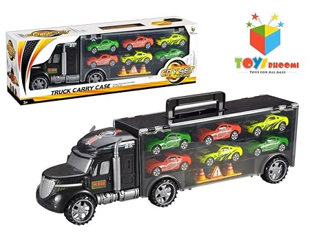 Toys Bhoomi Truck Carry Case City Set Cars - Multi Color