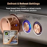 Tower Cavaletto T20051PNK 4-Slice Toaster Stainless Pink Rose Gold 1800W view 5