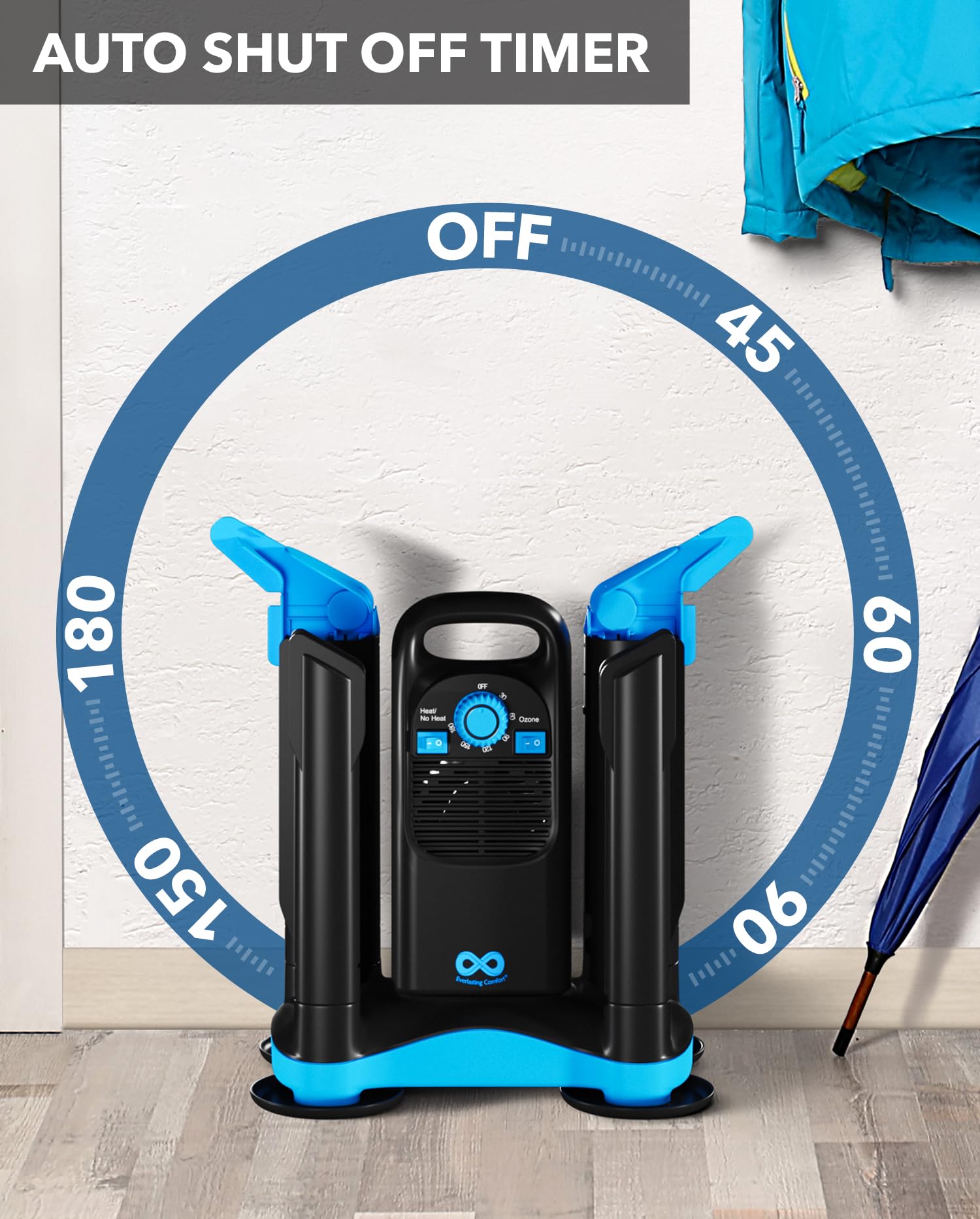 Everlasting Comfort Upgraded Boot Dryer for Work Boots with Ozone Deodorizer - Fast Drying Compact Easy-to-Use Shoe Warmer Adjustable Tube Design - Fast Drying Shoes Dryers for Sneakers & Gloves, Ski Gears (2 Pair)