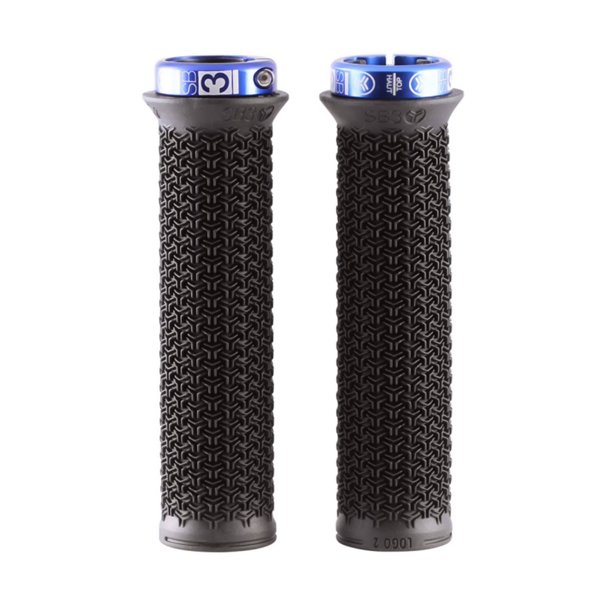 SB3 MTB COMPONENTS Logo 2 Grips for Unisex Adult, Black/Blue, 136 x 38 cm