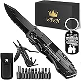 Gifts for Boyfriend Husband,Multitool Pocket Knife "I LOVE YOU",Anniversary Birthday Christmas Valentines Day Gifts for Him,Unique Camping Hunting Cycling Gift Ideas for Men