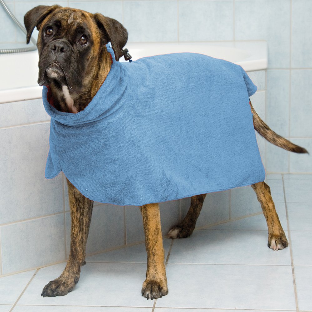Trixie Bathrobe for Dogs Microfibre XL 75 cm Blue
