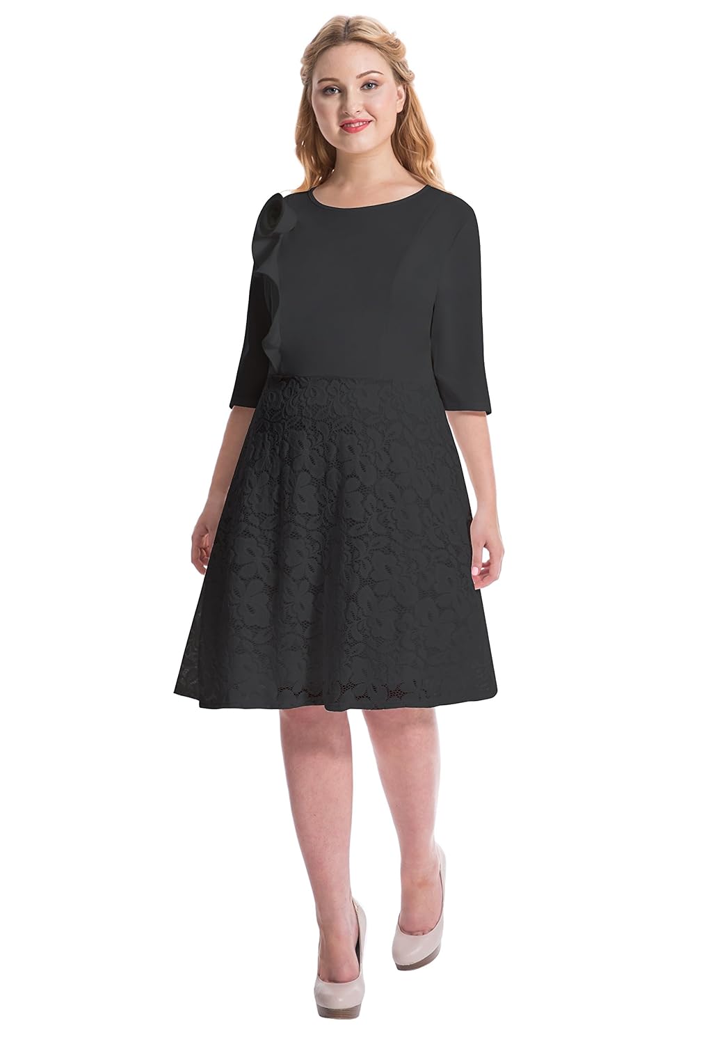 Plus Size Lace Dress With Sleeves Carley Connellan