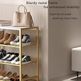 HOME BI 4-Tier Metal Shoe Rack with MDF Top Gold Storage Organizer view 7