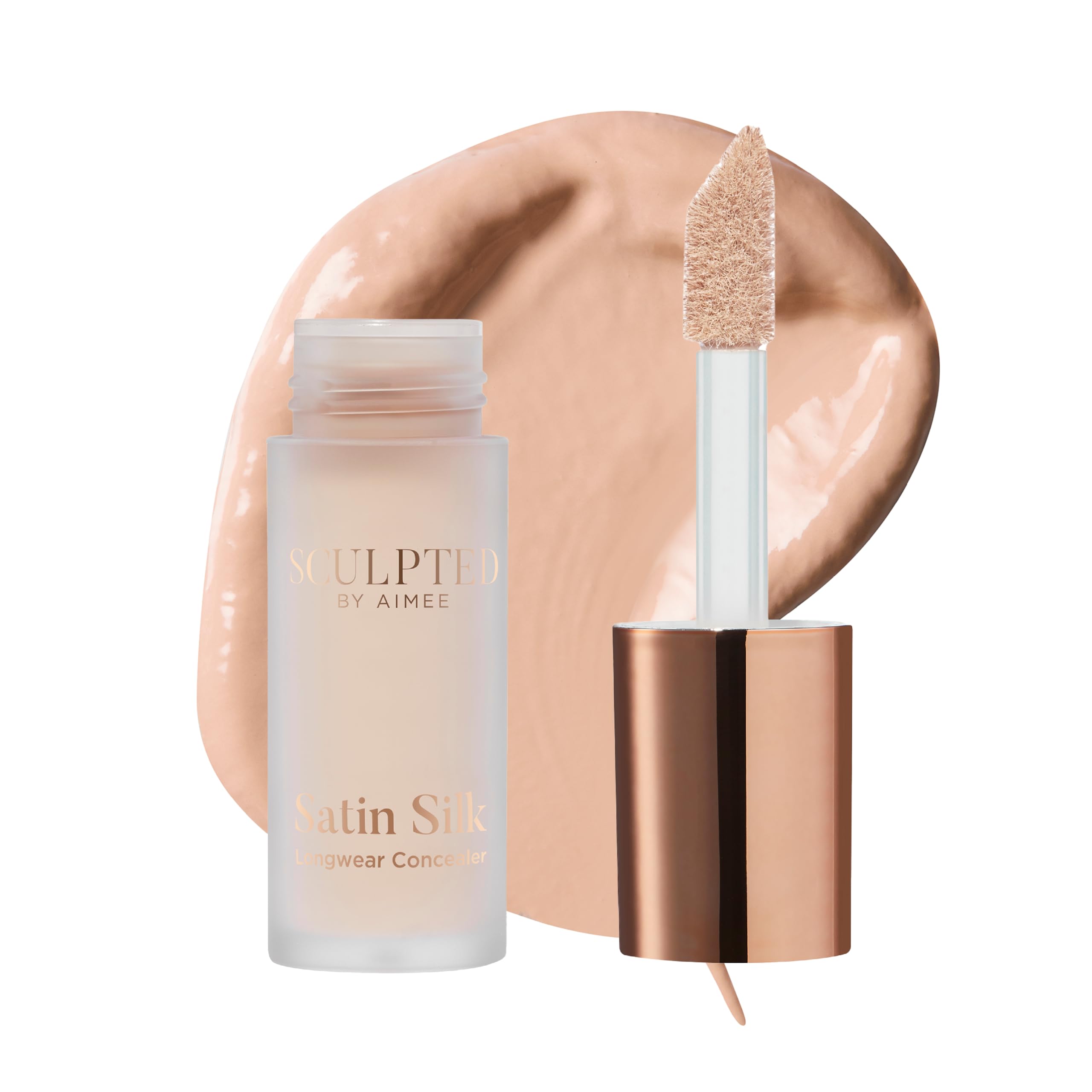 Satin Silk Longwear Concealer - Lightweight, Hydrating & Long-Lasting Concealer from Sculpted by Aimee for Dark Circles, Blemishes and Pigmentation (Creme 2.5)