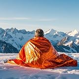 RLXMARTD Emergency Sleeping Bag 2 Pack Bivvy Bag Survival Camping Gear view 4