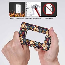 Moslion Floral Skull 1 Gang Outlet Covers Halloween