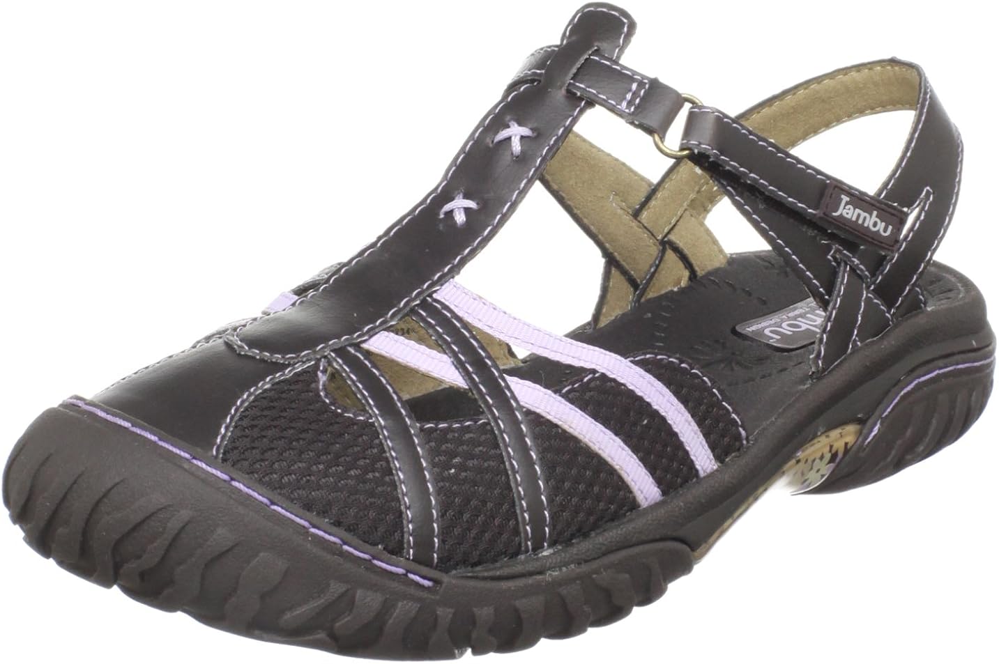 Jambu Women's Ava Sandal - Sporty Elastic Strap Sandals With Contoured Footbed
