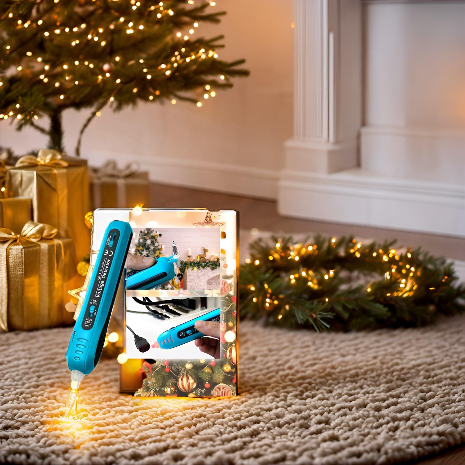 Photo 1 of allsun Christmas Light Tester with Bulb Remover & Fuse Tester,Non-Contact Voltage Detector for Holiday Lights, Fuses, Bulbs, AC Power Tester (12V-600V),Light Repairing Tool Not LEDs