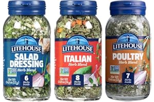 Litehouse Freeze-Dried Flavors Variety Herb Blend Pack, (Italian, Poultry, Salad Dressing Herb Blend,) - Organic Spice, Non-GMO, Gluten-Free - 3-Pack
