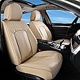 Coverado Seat Covers, Car Seat Covers Front Seats, Beige Car Seat Cover, Waterproof Car Seat Covers, Car Seat Cushion, Front Car Seat Covers Leatherette Car Seat Protector Universal Fit Most Cars