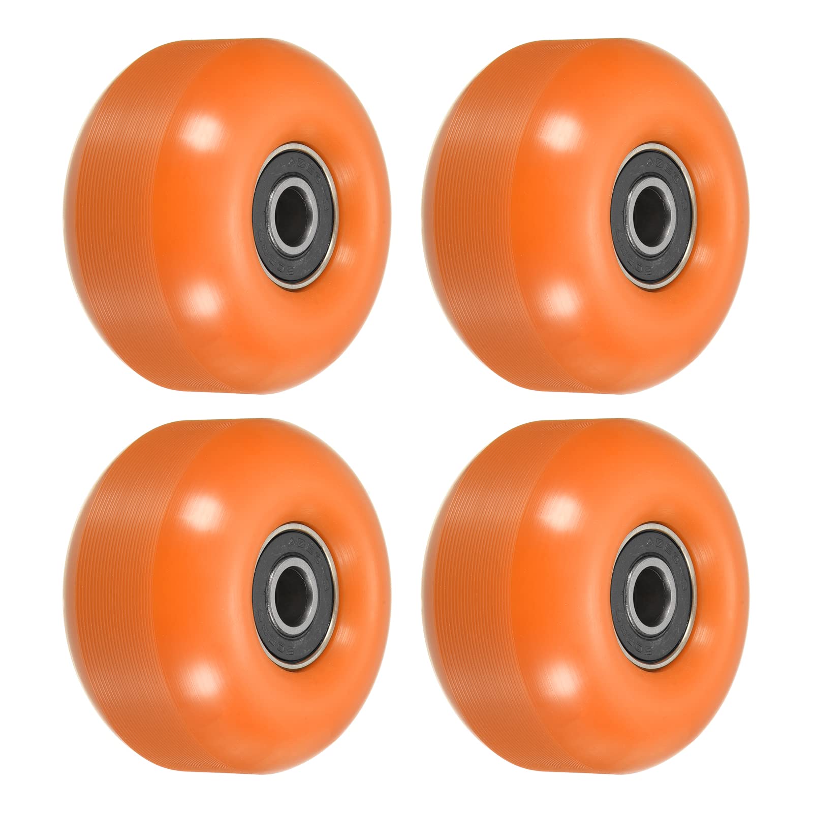 PATIKIL 52mm Skateboard Wheels with Bearings, 4 Pack Street Wheels for Skateboards Cruiser Wheel Replacement 95A, Orange Black