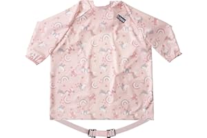 BIBaDO Mess Proof Baby Feeding Bibs, Long Sleeve Weaning Essential 6 to 36 Months Toddler Bib, Waterproof, Machine Washable