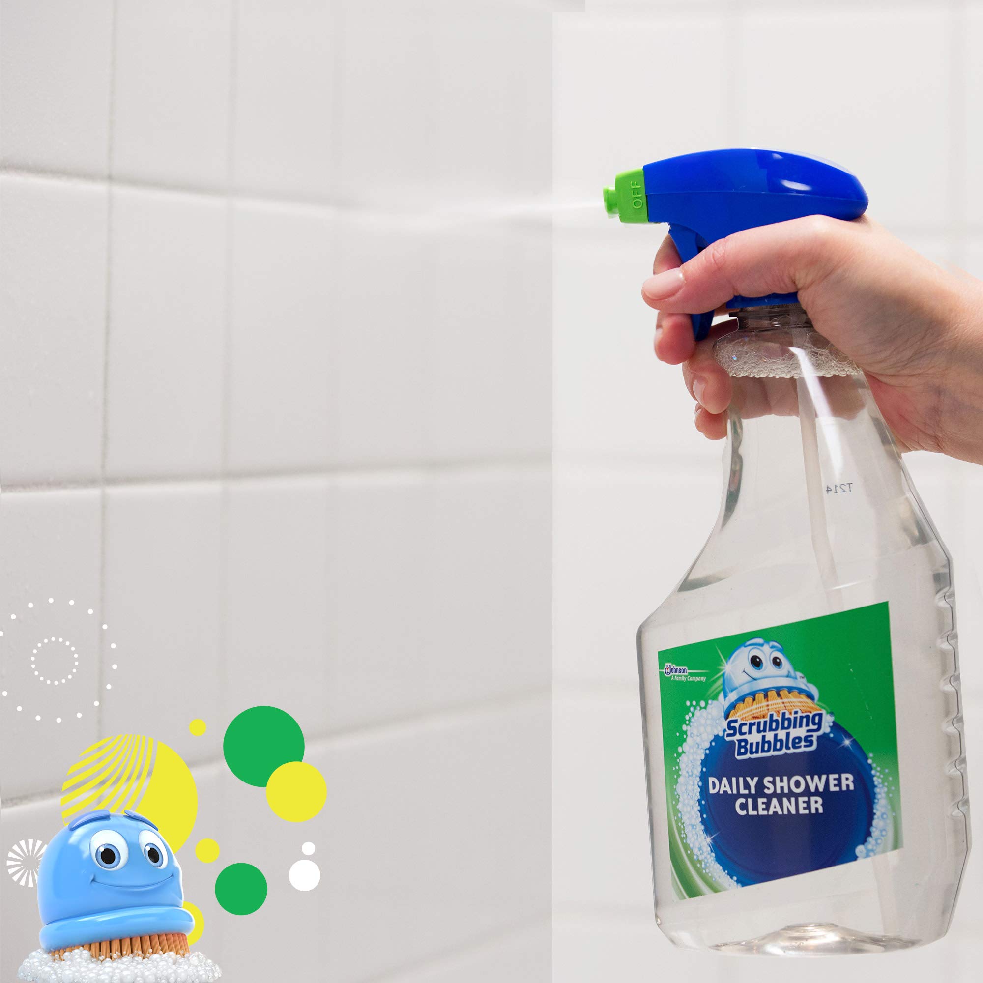 SC Johnson Scrubbing Bubbles Daily Shower and Bathroom Cleaner, Great on Tile, 32 oz