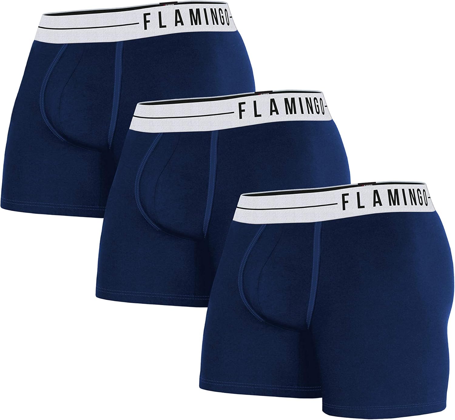 Flamingo Boxers (3 Pack Underwear Briefs for Men with Condom Pocket