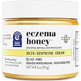 ECZEMA HONEY Nut-Free Original Skin-Soothing Cream - Honey Lotion For Dry & Sensitive Skin - Natural Eczema Cream for Adults & Kids - Itchy Relief Cream for Eczema, Psoriasis, Dermatitis & More (4 Oz)