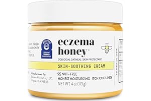 ECZEMA HONEY Nut-Free Original Skin-Soothing Cream - Honey Lotion For Dry & Sensitive Skin - Natural Eczema Cream for Adults & Kids - Itchy Relief Cream for Eczema, Psoriasis, Dermatitis & More (4 Oz)