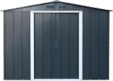 Duramax ECO 8 x 8 Metal Garden Storage Shed Anthracite view 7