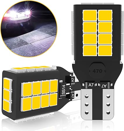 Amazon T16 Led バックランプ 爆光 2400ルーメン キャンセラー内蔵 バックランプ T16 T15 25led 27連 12ヶ月保証 12v 24v 無極性 ホワイト 後退灯 バックライト 2個セット ヘッドライト本体 車 バイク