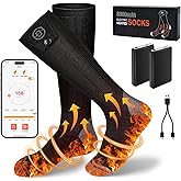 Starines 8000mAh Heated Socks for Men Women,APP Control Rechargeable Battery Electric Socks,Heating Foot Warmers Up to 13H Valentine's White Elephant Gift for Outdoor Winter Work Ski Hiking Hunting