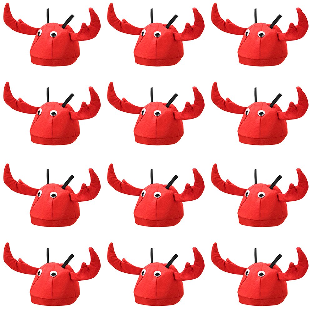 12Pack Lobster Hat Halloween Costume Accessory Dress Up Theme Party
