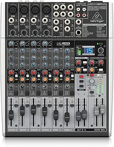 Behringer Xenyx X1204USB Premium 12-Input 2/2-Bus Mixer with USB/Audio Interface,Black
