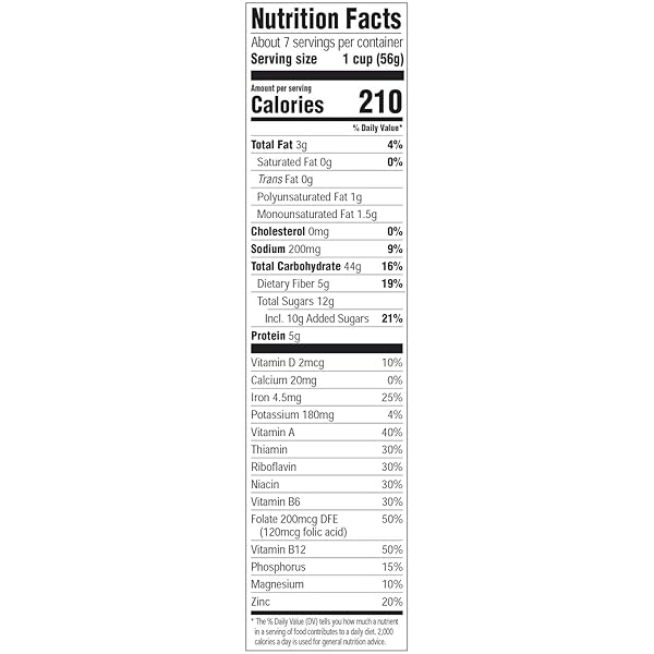 POST GREAT GRAINS CRANBERRY ALMOND CRUNCH WHOLE GRAIN, NON GMO VERIFIED, HEART HEALTHY CEREAL, 14 OUNCE BOX