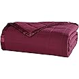 Beatrice Home Fashions Down Alternative Solid Color Blanket, Twin, Cabernet