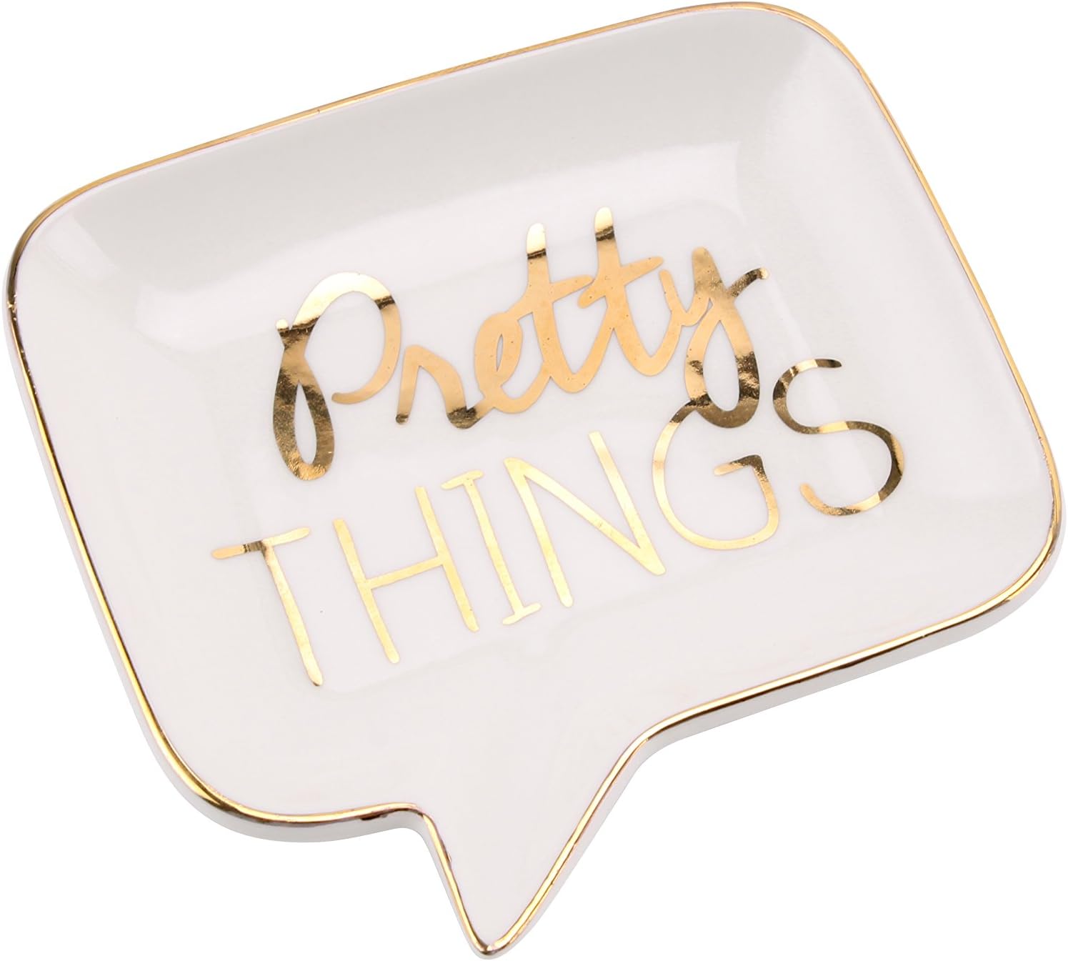 CGBPretty Things Trinket Jewellery Dish Fun Gift Vintage Ring Necklace Pink Gold