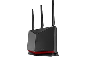 ASUS RT-BE86U BE6800 Dual-Band WiFi 7 Router, Supports 4096-QAM, MLO, AI WAN Detection, AiMesh, Subscription-Free Network Sec