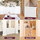 momcozy Retractable Baby Gate 33in Tall 55in Wide White Safety Fence view 7