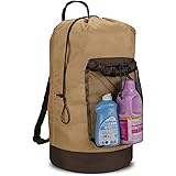 Dalykate Backpack Laundry Bag, Laundry Backpack with Shoulder Straps and Mesh Pocket Durable Nylon Backpack Clothes Hamper Ba
