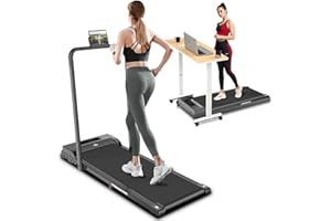NXSCI Walking Pad with Handle Bar,Walking Pad Treadmill,2.5HP Portable Folding Treadmill with Handle for Walking and Running,3 in 1 Under Desk Treadmill for Home Small Spaces,Remote Control,300 LBS Capacity