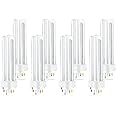 Circle - PLC-18W 835, 4 Pin G24q-2, 18 Watt Double Tube, Fluorescent Light Bulb, Replaces Sylvania 20672 - CF18DD/E/835/ECO, Philips 38332-3- PL-C 18W/835/4P/ALTO (3500 Kelvin, Soft White) (8 Pack)