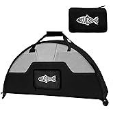 Riverruns Fishing Hunting Wader Bag with Vented Mesh, Foldable Waders Boots, Fly Fishing Changing Pad for Hiking, Camping (Charcoal Taupe)