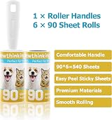 Newthinking Lint Rollers 540 Sheets 6 Rollers Reusable Handle Pet Hair Remover view 3