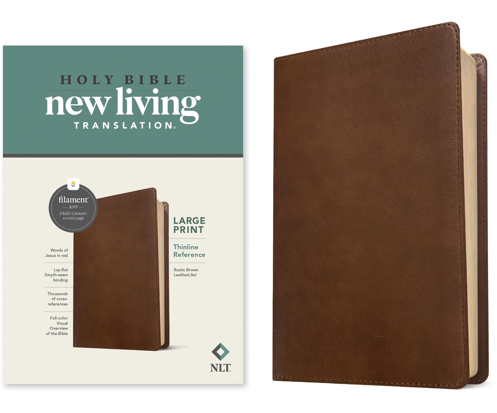 NLT Large Print Thinline Reference Bible, Filament Enabled (LeatherLike, Rustic Brown, Red Letter): Includes Free Access to the Filament Bible App ... Notes, Devotionals, Worship Music, and Video NLT Large Print Thinline Reference Bible, Filament Enabled (LeatherLike, Rustic Brown, Red Letter): Includes Free Access to the Filament Bible App ... Notes, Devotionals, Worship Music, and Video Imitatio