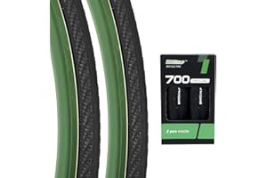 BWSHLF 700x23c/25c/28c/35c Road Bike Tire, Folding Bead Replacement Cycling Bicycle Tires Black Durable 2 Pack