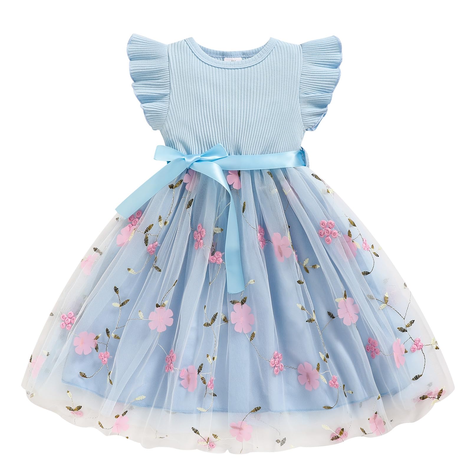 Sinhoon Toddler Girl Tulle Dress Summer Ruffle