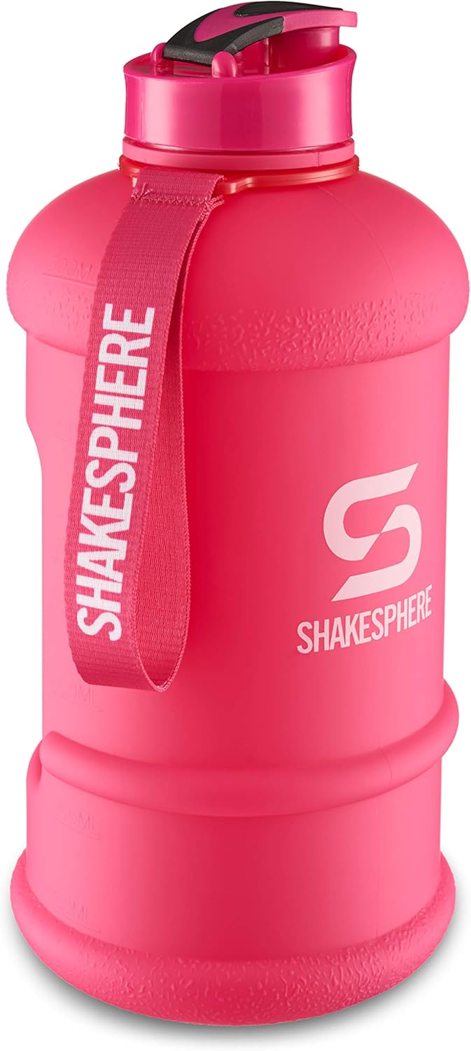 ShakeSphere Matte Pink Flip Cap 1.3L Water Bottle with white Logo (Matte Pink, 1.3), Pink,white, 1300 ml - Image 3