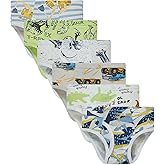 Boboking 100% Cotton Little Boys Briefs Soft Dinosaur Truck Toddler Underwear