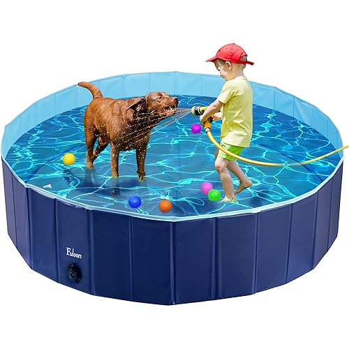 Fuloon PVC Pet Swimming Pool Portable Foldable Pool Dogs Cats Bathing