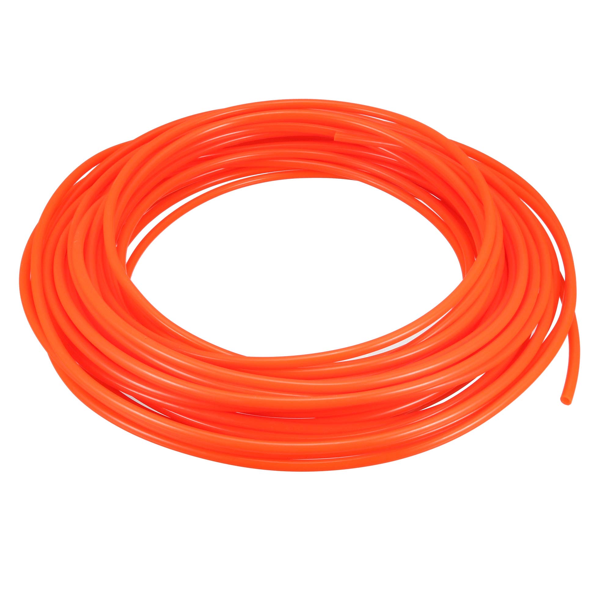 sourcingmap Pneumatic Air Tubing, 4mm OD x 2.5mm ID 15m(49.2Ft) PU Polyurethane Air Compressor Tubing Hose Pipe Orange
