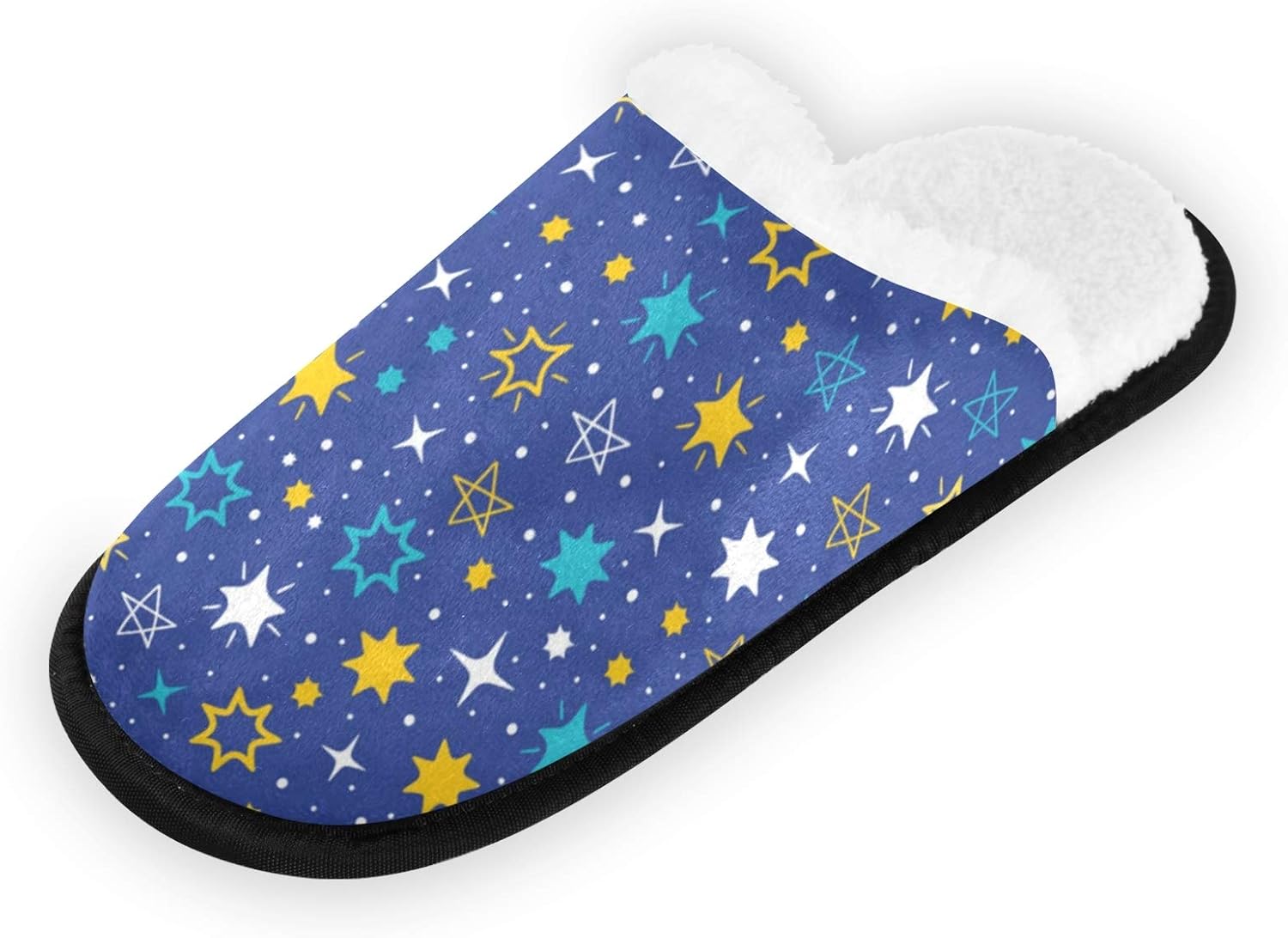Womens Lightweight Indoor Slippers Glitter Star Bedroom Slippers Non