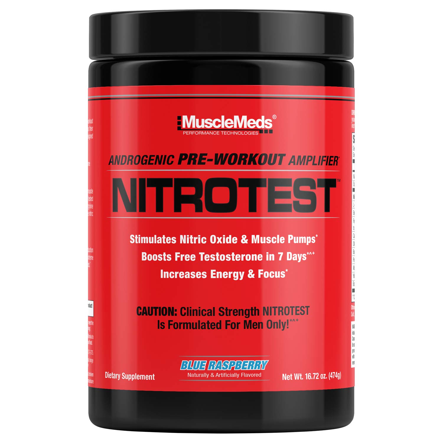 NitroTest Androgenic Pre-Workout Amplifier (Blue Raspberry)