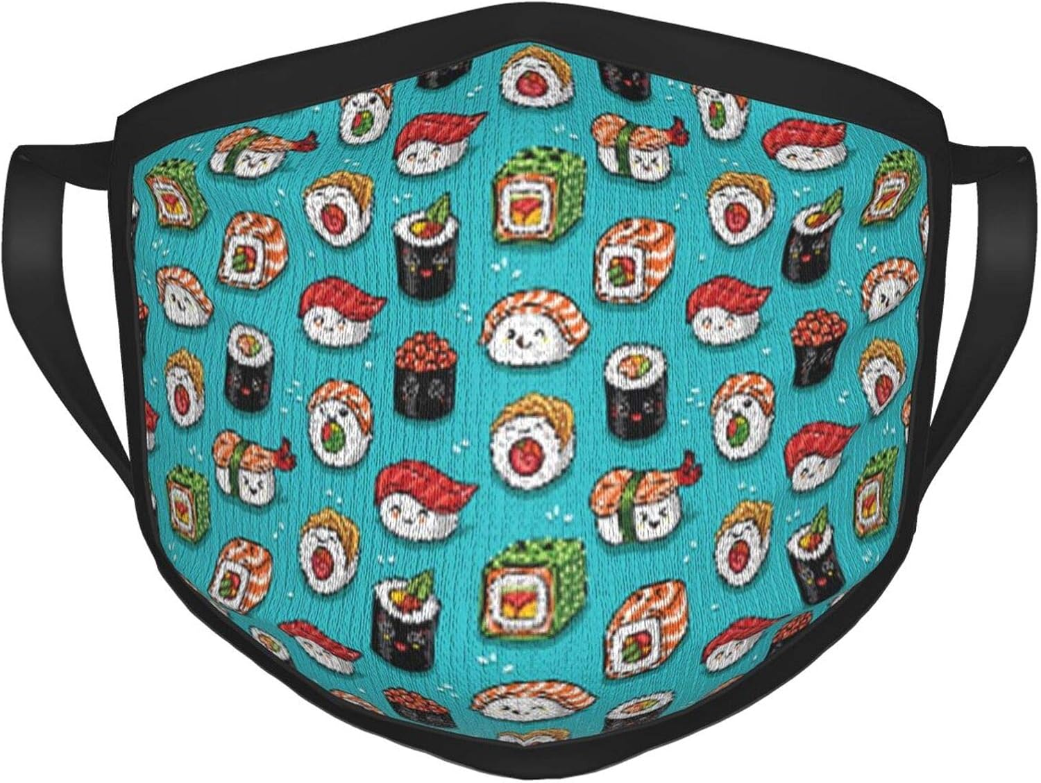 Kawaii Sushi Reusable Face Masks, Adult Black Border Masks Amazon.ca