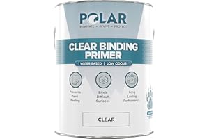 POLAR SPECIALIST COATINGS Polar Clear Binding Primer - 84 Fl Oz - High-Adhesion Primer for Drywall, Plaster, Cement, Stucco & Wood - Interior & Exterior Clear Base Coat & Paint Prep